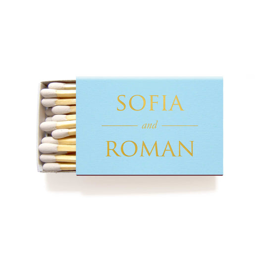 Personalized Matchboxes - Foil Matches - Helen Collection - Tea and Becky