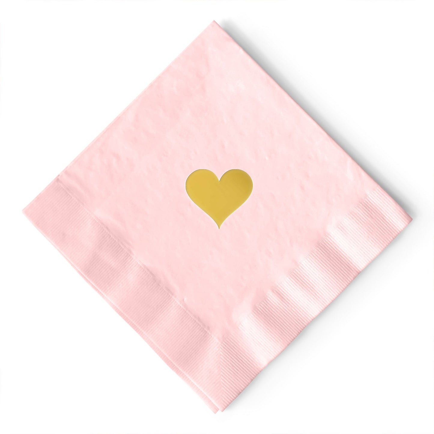 Heart Napkins for Valentine's Day Pink and Gold - Wholesale