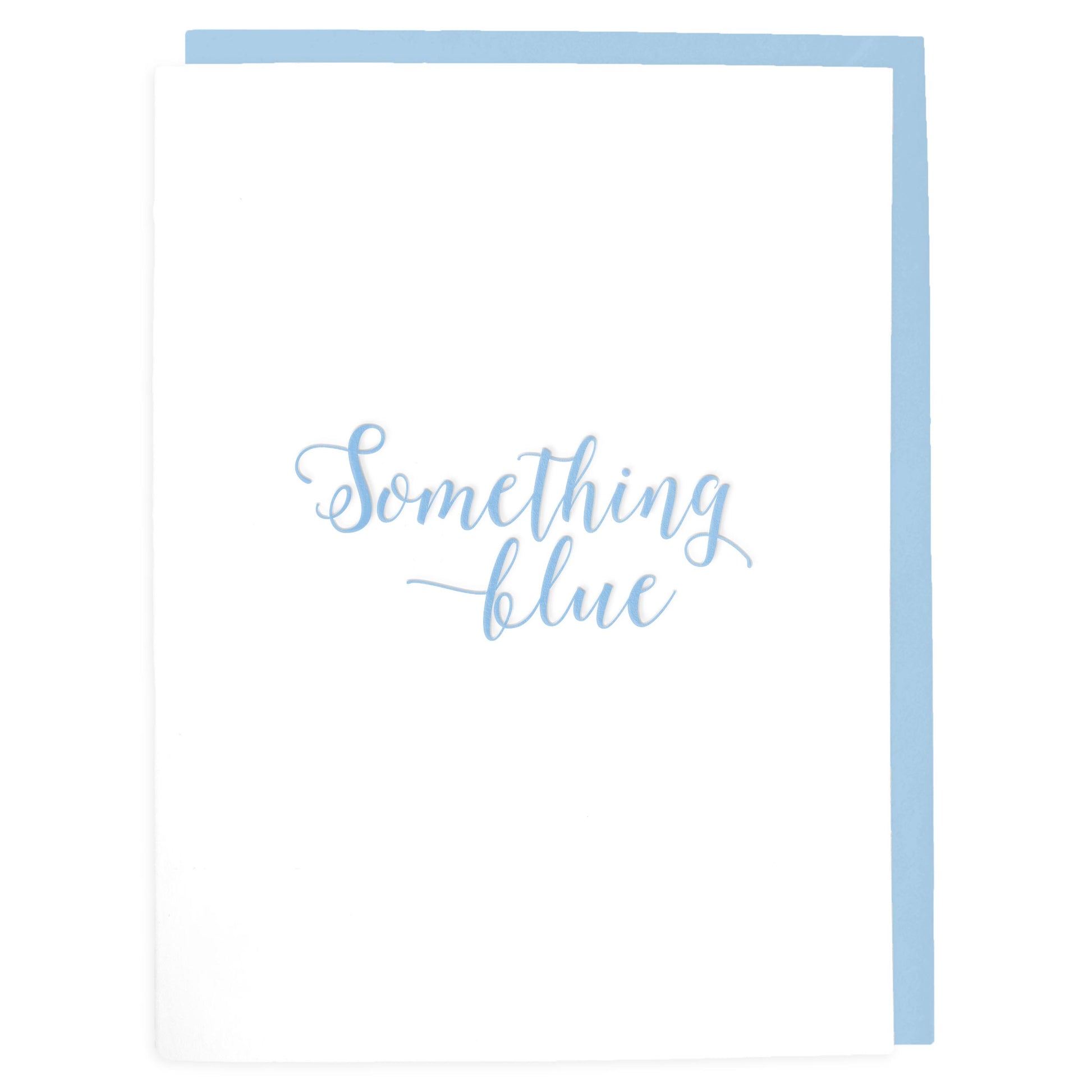 Something Blue Card - Letterpress Greeting Card - Tea and Becky