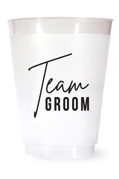 Team Groom Cups Shatterproof Plastic Bachelor Party Cup