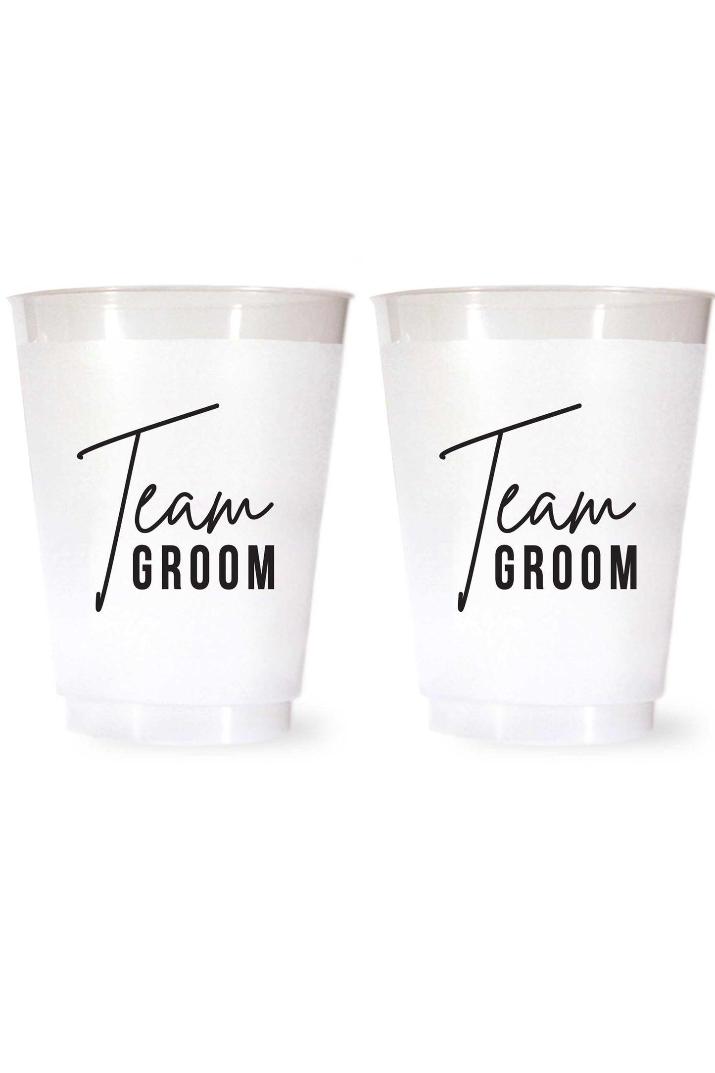 Team Groom Cups Shatterproof Plastic Bachelor Party Cup