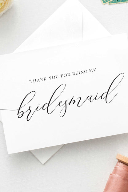 Thank You For Being My Bridesmaid Card - Tea and Becky