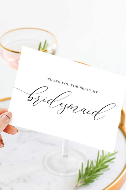 Thank You For Being My Bridesmaid Card - Tea and Becky