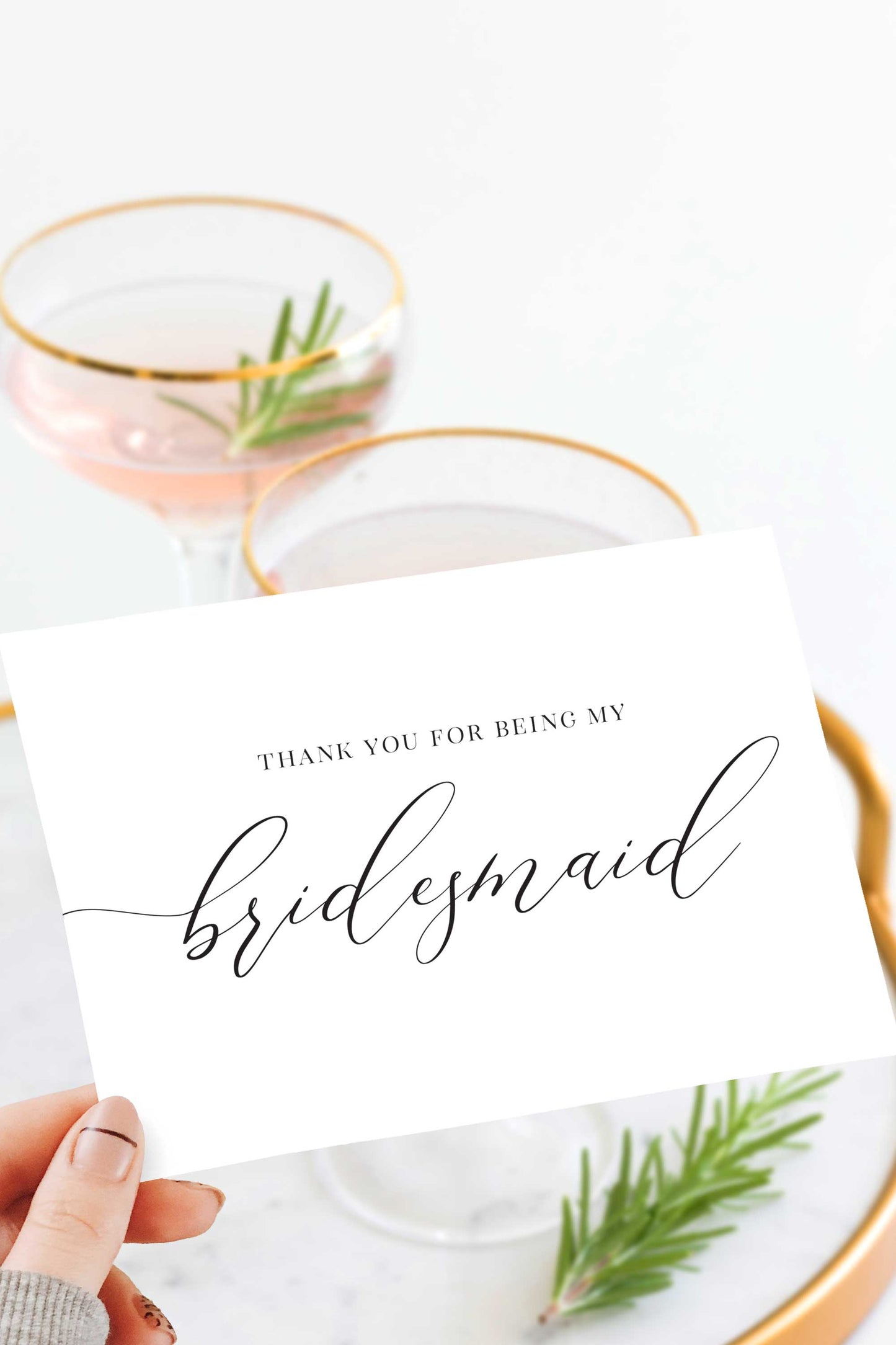 Thank You For Being My Bridesmaid Card - Tea and Becky