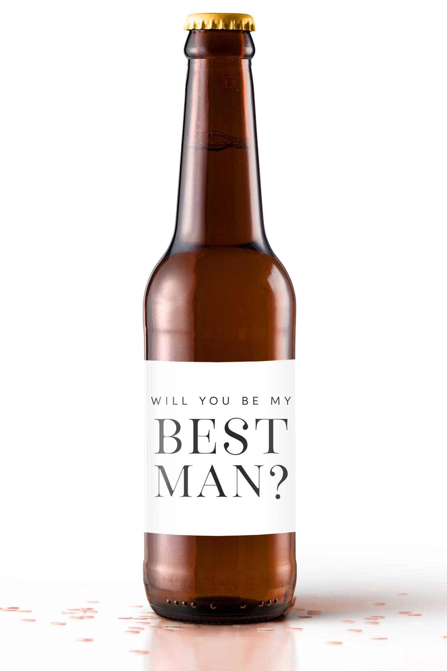 Will You Be My Groomsman Beer Bottle Labels - Tea and Becky