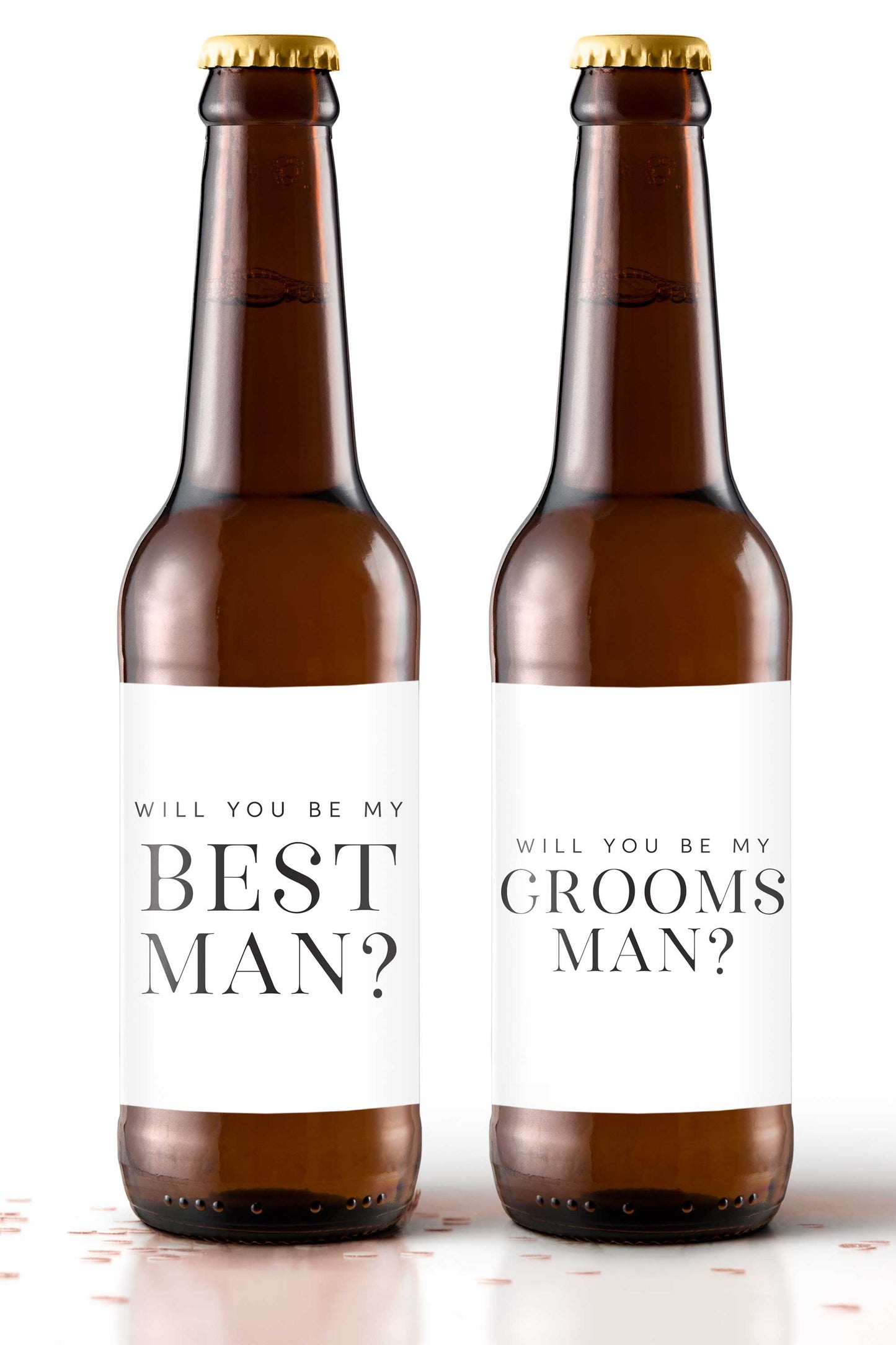 Will You Be My Groomsman Beer Bottle Labels - Tea and Becky