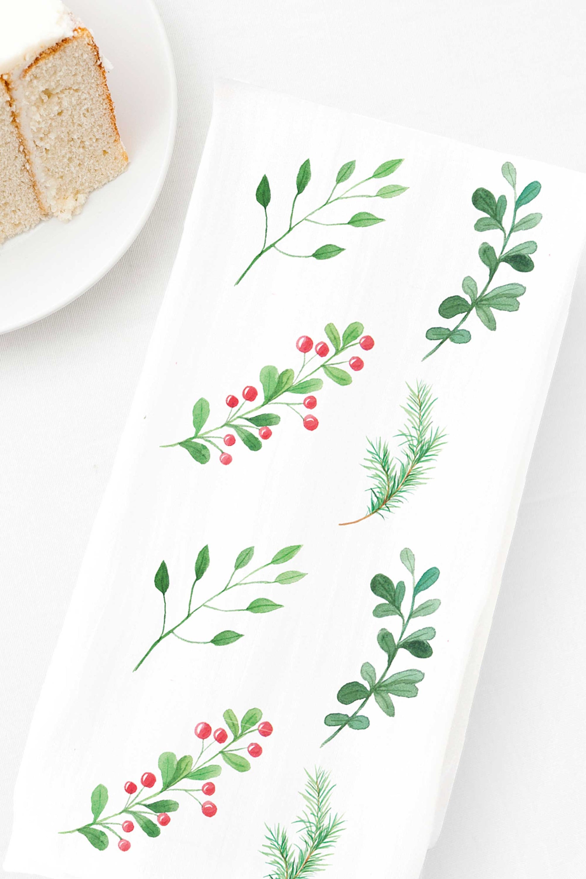 Winter Berries Tea Towel - Tea and Becky