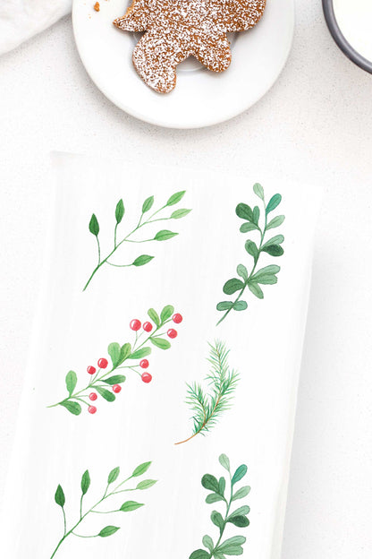 Winter Berries Tea Towel - Tea and Becky